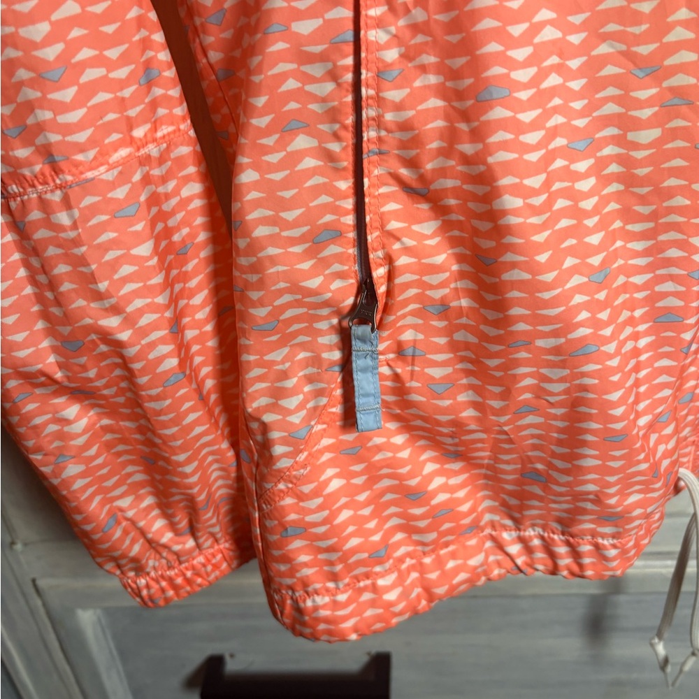 Columbia Neon‎ Orange Retro 90’s Printed Flash Forward Windbreaker Rain Outdoors - Picture 3 of 9